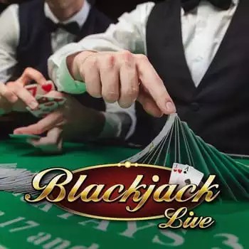 Live Blackjack online game logo by Evolution on lanistaa.es